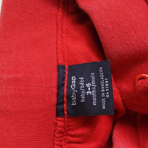 babyGap red lined relaxed fit pull-on corduroy pants 3-6 months baby unisex - Picture 2 of 7